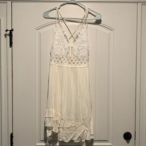 Beautiful white dress with lace top by Southern Fried Chics